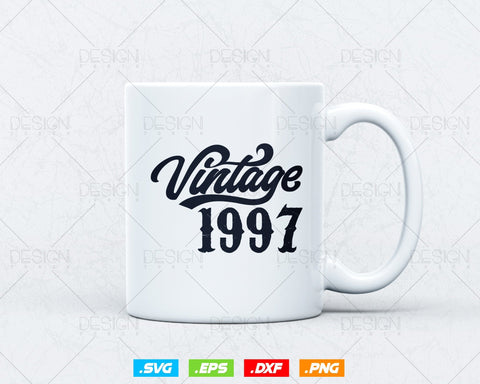 Vintage 1997 Birthday Svg Png, 27th Birthday Svg, Vintage 1997 Shirt, Birthday Gifts For Boy, Birthday Gifts, Svg Files For Cricut SVG DesignDestine 