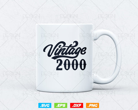 Vintage 2000 Birthday Svg Png, 24th Birthday Svg, Vintage 2000 Shirt, Birthday Gifts For Boy, Birthday Gifts, Svg Files For Cricut SVG DesignDestine 