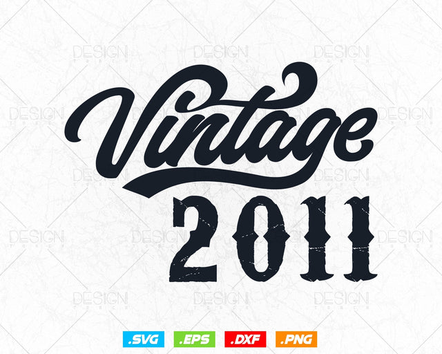 Vintage 2013 Birthday Svg Png, 13th Birthday , Vintage 2011 Shirt, Gifts For Boy, Official Teneegar, Birthday Gifts, Svg Files For Cricut SVG DesignDestine 