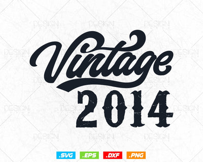 Vintage 2014 Birthday Svg Png, 10th Birthday Svg, Vintage 2014 Shirt, Birthday Gifts For Boy, Birthday Gifts, Svg Files For Cricut SVG DesignDestine 