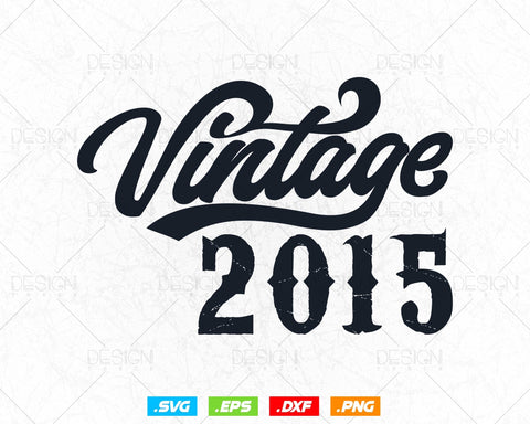 Vintage 2015 Birthday Svg Png, 9th Birthday Svg, Vintage 2015 Shirt, Birthday Gifts For Boy, Birthday Gifts, Svg Files For Cricut SVG DesignDestine 