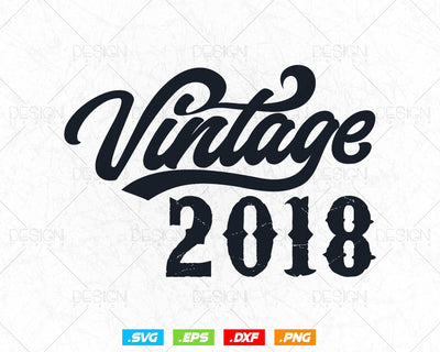 Vintage 2018 Birthday Shirt Svg Png, 6th Birthday Svg, Vintage 2018 Shirt, Birthday Gifts For Boy, Birthday Gifts, Svg Files For Cricut SVG DesignDestine 