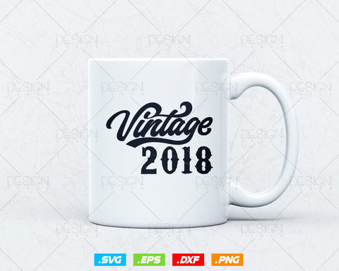 Vintage 2018 Birthday Shirt Svg Png, 6th Birthday Svg, Vintage 2018 Shirt, Birthday Gifts For Boy, Birthday Gifts, Svg Files For Cricut SVG DesignDestine 
