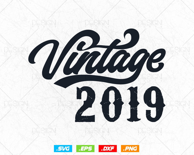 Vintage 2019 Birthday Shirt Svg Png, 5th Birthday Svg, Vintage 2019 Shirt, Birthday Gifts For Boy, Boy Birthday Gift, Svg Files For Cricut SVG DesignDestine 