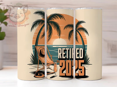 Vintage 2025 Retirement Tumbler, 2025 Retirement Tumbler, 20oz Tumbler Wrap, Retirement Gift Tumbler, Retro Retirement Tumbler, Retired Life Tumbler, Retirement Celebration Tumbler Sublimation Lara' s Designs 