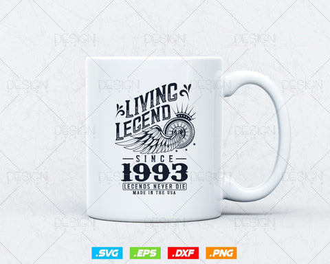 Vintage 31st Birthday Svg Png, Original Parts svg, Living Legend 1993, Legends Never Die, Aged To Perfection, Birthday T shirt Gifts for Men SVG DesignDestine 