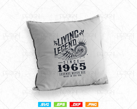 Vintage 59th Birthday Svg Png, Original Parts svg, Living Legend 1965, Legends Never Die, Aged To Perfection, Birthday T shirt Gifts for Men SVG DesignDestine 