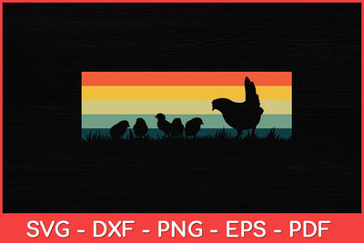 Vintage 70s 80s Retro Poultry Farmer Chicken Svg Design SVG artprintfile 