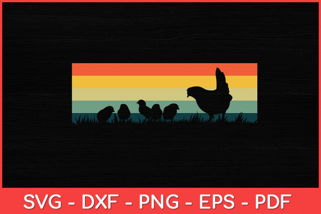 Vintage 70s 80s Retro Poultry Farmer Chicken Svg Design SVG artprintfile 