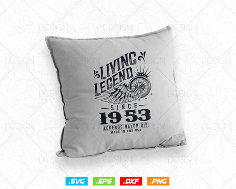 Vintage 71st Birthday Svg Png, Original Parts svg, Living Legend 1953, Legends Never Die, Aged To Perfection, Birthday T shirt Gifts for Men SVG DesignDestine 