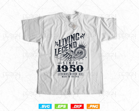 Vintage 74th Birthday Svg Png, Original Parts svg, Living Legend 1950, Legends Never Die, Aged To Perfection, Birthday T shirt Gifts for Men SVG DesignDestine 