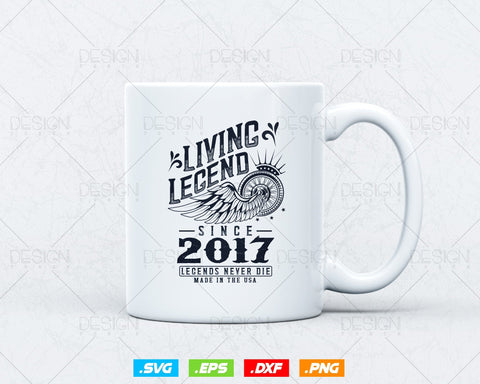 Vintage 7th Birthday Svg Png, Original Parts svg, Living Legend 2017, Legends Never Die, Aged To Perfection, Birthday T shirt Gifts for Boy SVG DesignDestine 