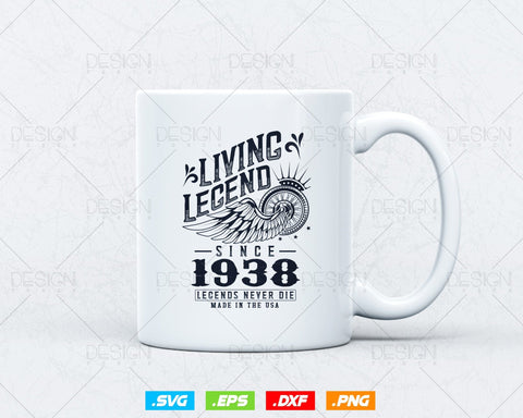 Vintage 86th Birthday Svg Png, Original Parts svg, Living Legend 1936, Legends Never Die, Aged To Perfection, Birthday T shirt Gifts for Men SVG DesignDestine 