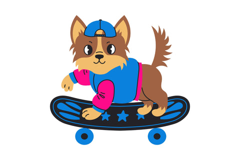 Vintage 90s Skateboard Dogs PNG Clipart Sublimation Rin Green 