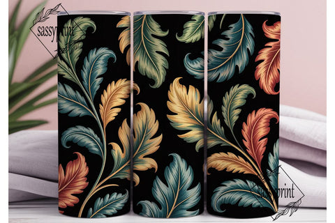 Vintage Acanthus Leaves 20oz Tumbler Sublimation sassyprint 