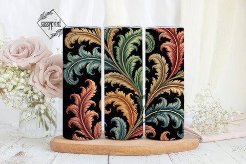 Vintage Acanthus Leaves 20oz Tumbler Sublimation sassyprint 