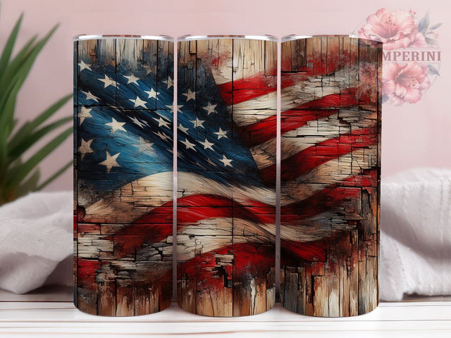 Vintage American Flag 20oz Tumbler Wrap PNG, Independence Day Tumbler Png, Straight & Tapered Tumbler Wrap, Instant Digital Download Sublimation Li Zamperini 