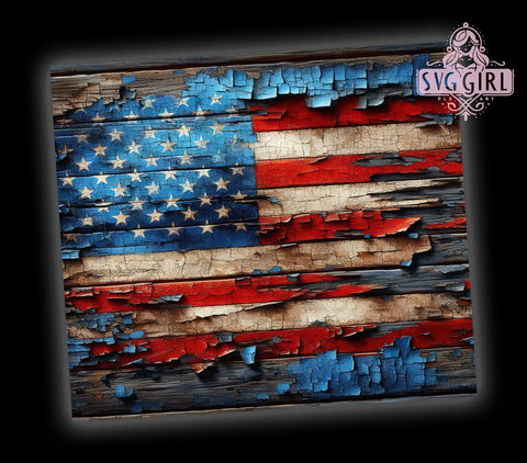 Vintage American Flag 20oz Tumbler Wrap Sublimation Design, Straight Tapered Tumbler Wrap, Independence Day Tumbler Png, Instant Digital Download Sublimation SvggirlplusArt 