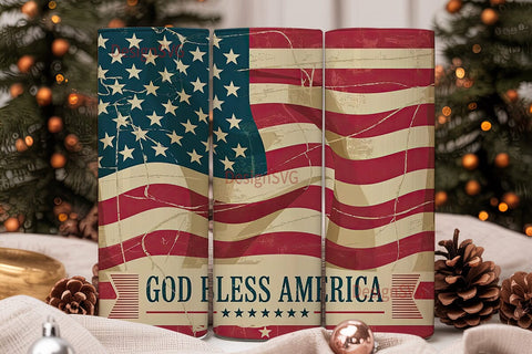 Vintage American Flag 20oz Tumbler Wrap Sublimation DesignSVG 