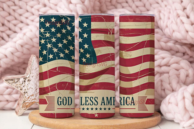 Vintage American Flag 20oz Tumbler Wrap Sublimation DesignSVG 