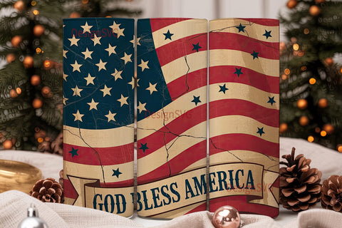 Vintage American Flag 20oz Tumbler Wrap Sublimation DesignSVG 