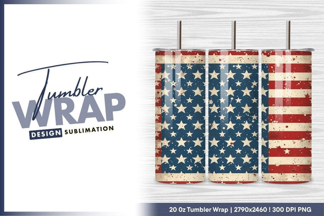 Vintage American Flag with Stars and Stripes Grunge Texture Sublimation Regulrcrative 