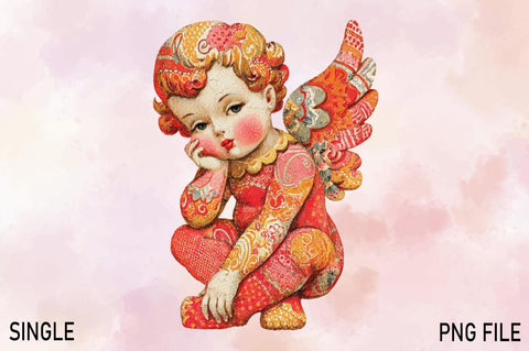 Vintage Angel Girl PNG Sublimation SVGArt 