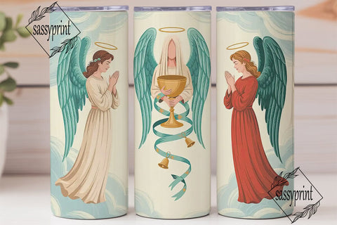 Vintage Angel Tumbler Wrap Sublimation sassyprint 
