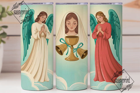 Vintage Angel Tumbler Wrap Sublimation sassyprint 