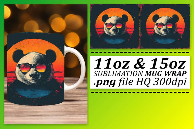 Vintage Animal Illustration Mug Design Sublimation afrosvg 