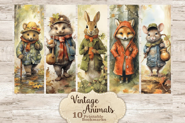Vintage Animals Bookmarks | Bookmark Sublimation SVG GlamArtZhanna 