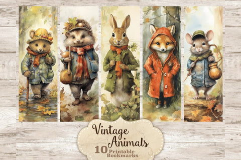 Vintage Animals Bookmarks | Bookmark Sublimation SVG GlamArtZhanna 