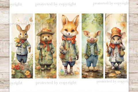 Vintage Animals Bookmarks | Bookmark Sublimation SVG GlamArtZhanna 