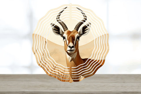 Vintage Antelope Wind Spinner Sublimation Regulrcrative 