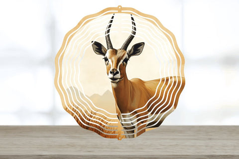 Vintage Antelope Wind Spinner Sublimation Regulrcrative 