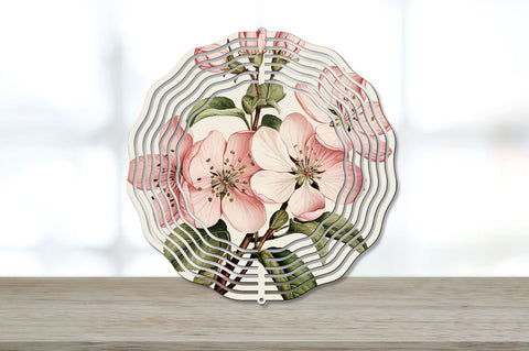 Vintage Apple Blossom Flowers Wind Spinner Bundle Sublimation Regulrcrative 