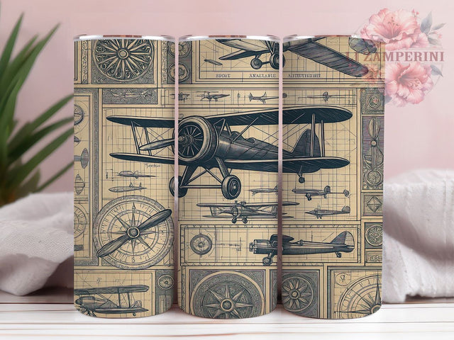 Vintage Aviation Blueprint Tumbler Wrap, Vintage Plane PNG, Aircraft Blueprint Design, 20oz Aviation Tumbler, Retro Pilot Tumbler Wrap, Flight Engineer Art, Aviation Sublimation Sublimation Li Zamperini 