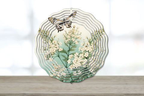 Vintage Baby's Breath Flowers Wind Spinner Bundle Sublimation Regulrcrative 