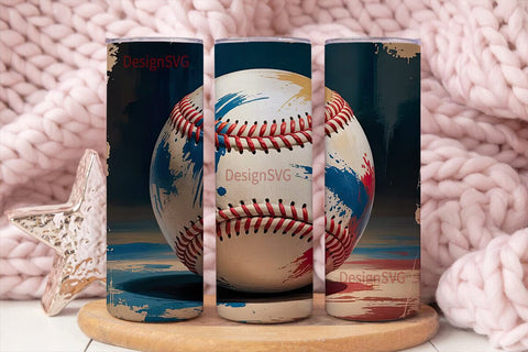 Vintage Baseball 20oz Tumbler Wrap Sublimation DesignSVG 
