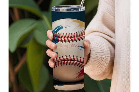 Vintage Baseball 20oz Tumbler Wrap Sublimation DesignSVG 