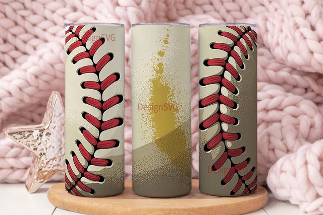 Vintage Baseball 20oz Tumbler Wrap Sublimation DesignSVG 