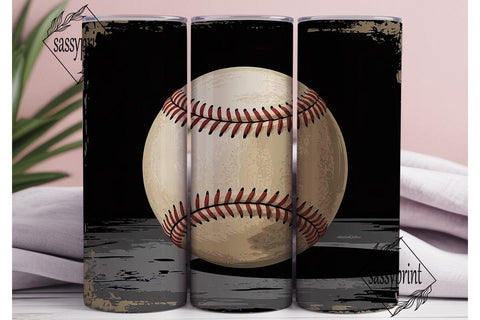 Vintage Baseball 20oz Tumbler Wrap Sublimation sassyprint 