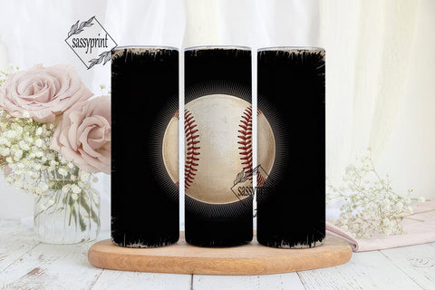 Vintage Baseball 20oz Tumbler Wrap Sublimation sassyprint 