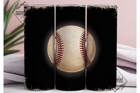 Vintage Baseball 20oz Tumbler Wrap Sublimation sassyprint 