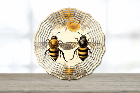 Vintage Bees Wind Spinner Bundle Sublimation Regulrcrative 