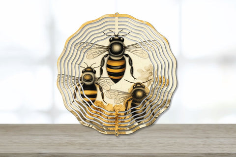 Vintage Bees Wind Spinner Bundle Sublimation Regulrcrative 