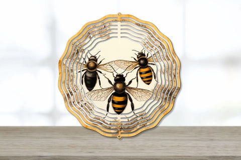 Vintage Bees Wind Spinner Bundle Sublimation Regulrcrative 