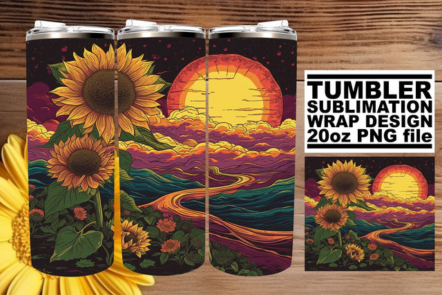 Vintage Blossom Fantasy: Sublimation 20oz Tumbler Wrap Sublimation afrosvg 