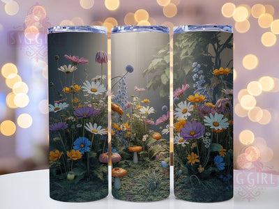 Vintage Boho Wildflower Tumbler, Wildflower Garden, Rustic Style, Floral Pattern, Whimsical Design, 20Oz Tumbler, Sublimation Wrap Sublimation SvggirlplusArt 