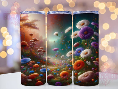 Vintage Boho Wildflower Tumbler, Wildflower Garden, Rustic Style, Floral Pattern, Whimsical Design, 20Oz Tumbler, Sublimation Wrap Sublimation SvggirlplusArt 